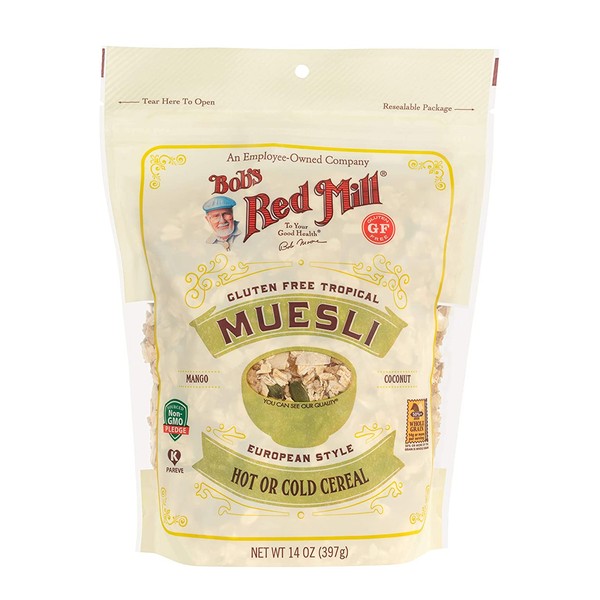 Bob's Red Mill Gluten Free Tropical Muesli, 14-ounce (Pack of 4)