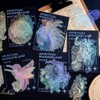 Yoksas 80pcs Holographic Shiny Mandala Bird Butterfly Goldfish Stickers -