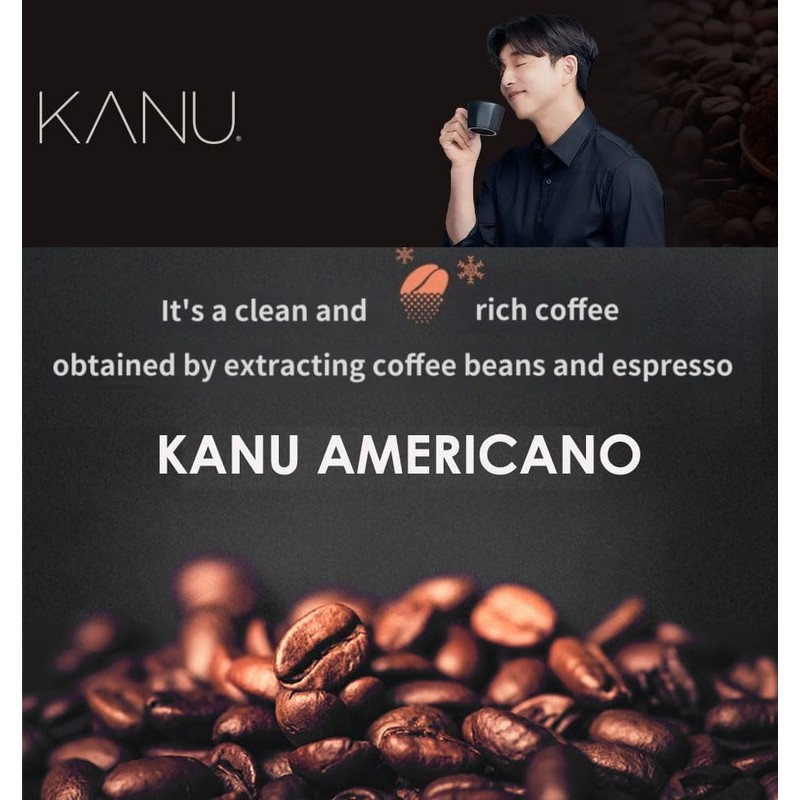 Kanu Mini Dark Roasted Americano Coffee 0.9g,150 sticks (1box),Maxim