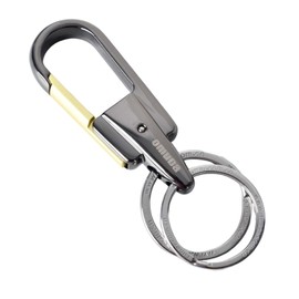 DecorDwell Car Keychain for Men, Heavy Duty Car Keychain, Keyring with Double Keyrings