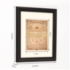 WYNCO 11x14 Rustic Black Ornate Wooden Picture Frame, with Mat