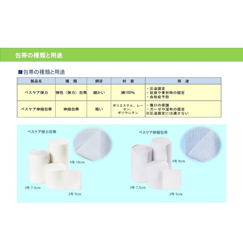 besukea Elastic Bandages 2 # # # #, 10 Rolls, 50-Pack