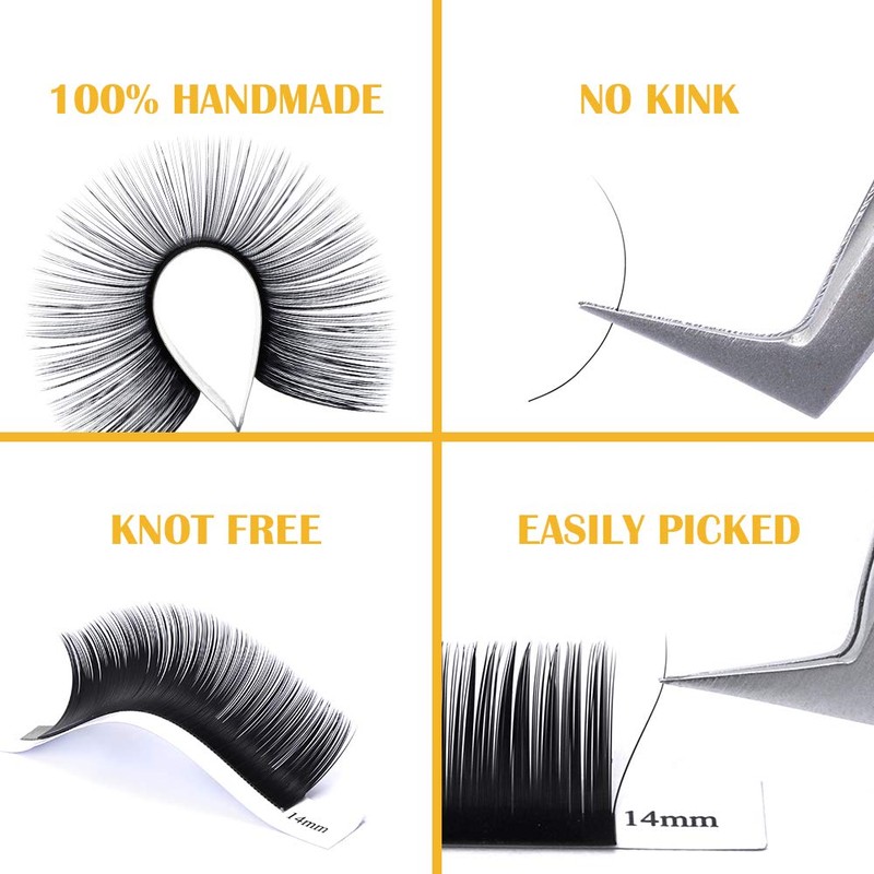Gemerry Single Eyelash Extension Classic Thickness 0.07/0.15/0.18/0.20 mm C/D Curl,