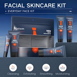 IZBEAUVO Mens Face Care Kit, Mens Skincare Gift Set, Mens Skin Care, Facial Kit - Mens Face Wash, Scrub, Mens Evening Moisturiser & Day Cream, Eye Cream - Anti Aging Skin Care Routine Kit, Unique Gifts For Him