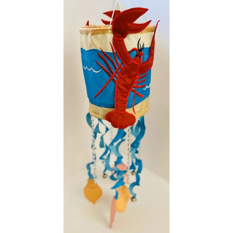 CPM Lobster Windsock Indoor Outdoor Wind Chime 24” Springtime Decor