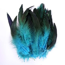 BTtime 100pcs Natural Feather Decorative DIY Jewelry Feather Shower Feather Shower Wedding Decoration Birthday Party Performance Craft Hair Accessories Bag Generic