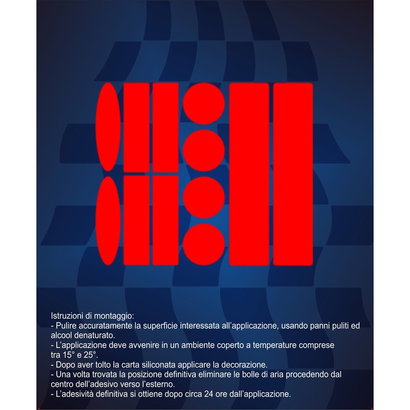 4R Quattroerre.it 4015 Sticker Set Reflectors for Bicycle Red 14