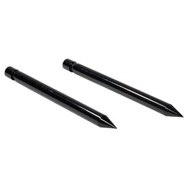 Mytee Products 2 Pack 17" Hay Bale Spear Stabilizer Attachment - Black Powder Coated Hay Bale Forks Handing Equipment Fit for Skid Steer Mount Plate for Tractors, Loaders, Cranes
