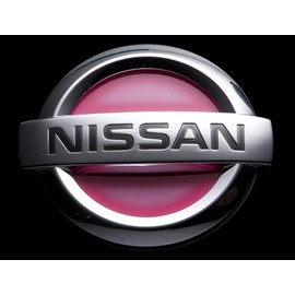 VALENTI NS-305P Ornament Plate, Nissan Emblem, Plate Size: 2.0 inches (52 mm), Flare Pink