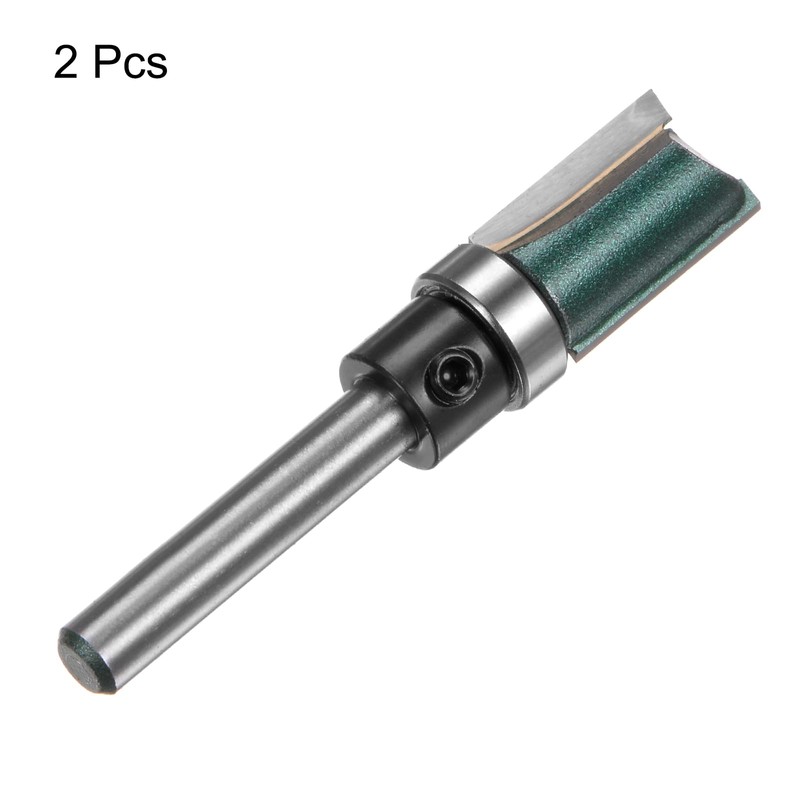 Sourcing Map 2pcs Flush Trim Router Bit, 1/4" Shank, 4/5"
