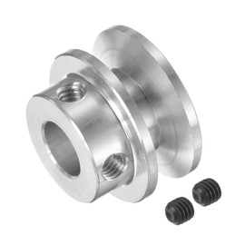 Kozelo V-belt pulley - [8 mm bore x 22 mm outer diameter] aluminium alloy V-groove drive pulley for 3-5 mm PU round belt for many existing drive constructions