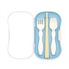 Mii Trio Cutlery Set, Blue, Chopsticks for Bento Lunch Box