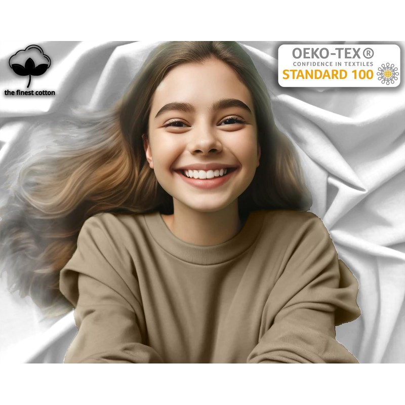 Sesto Senso Fitted Sheet 180 x 200 cm White for