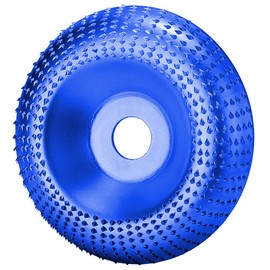 Upgraded Version Angle Grinder Wood Carving Disc, 4 Pieces Wood Carving Tools, 100mm Wheel, Carbide Grinding Disc, Polishing, Shaping, Grinding Disc for Angle Grinder, 22mm (Blue)