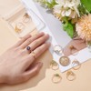 UNICRAFTALE 10Pcs 10 Styles Chakra Crystal Rings Adjustable Gemstone Rings