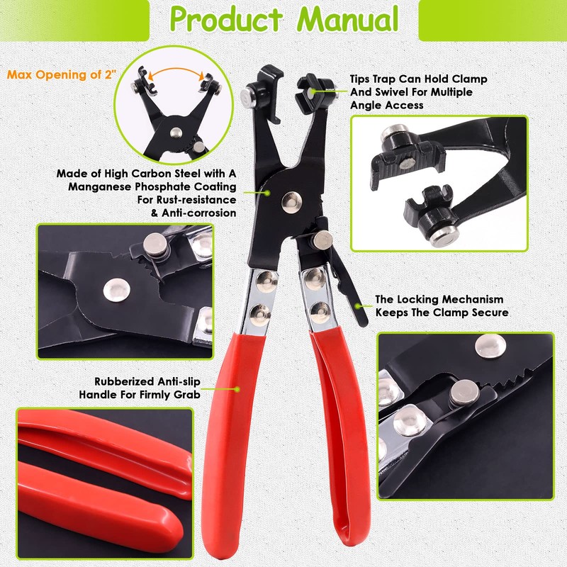 Keadic 10 Pcs Car Repair Tool Kit with Storage Bag,