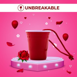 Red Cup Living Cute Easter Celebration Cup Hanging Ornaments | Strong, Sturdy Shot Glasses BPA-Free Party Decor, Room Decoration for Easter Day Unbreakable Cup for Tequila Shots