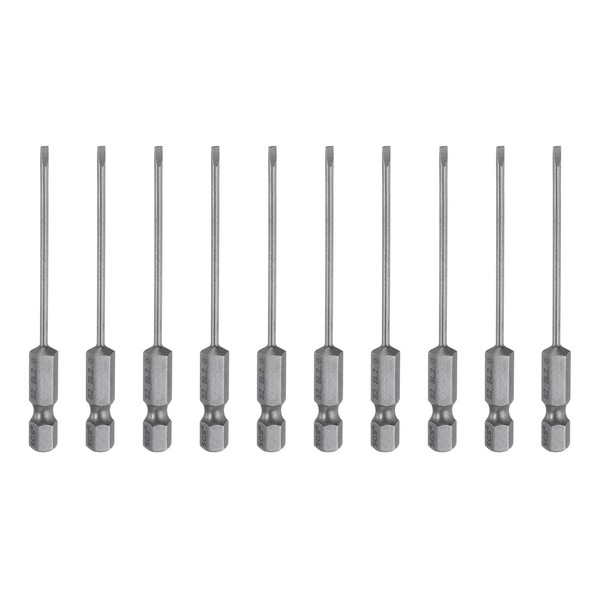 HARFINGTON 10pcs SL2 Magnetic SLotted Screwdriver Bits 2mm S2 Steel