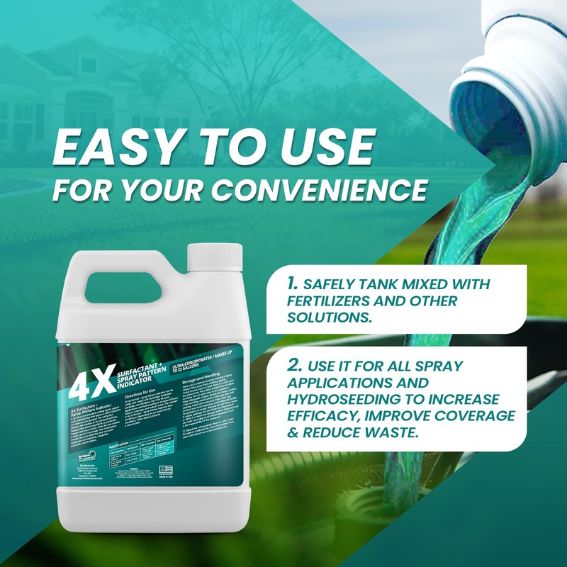 32oz 4X Spray Pattern Indicator Dye + Surfactant, Makes 32