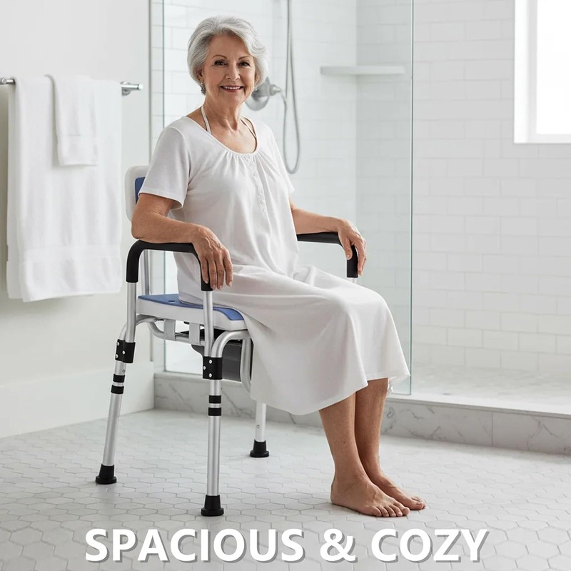 NnsZenith 3 in 1 Bedside Commode Chair and Shower Chair