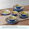 Pfaltzgraff Tranquil Elegance Floral 12 Piece Bowl Dinnerware Set, Service