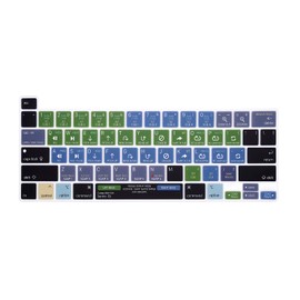 HRH Serato DJ Shortcuts Hotkey Silicone Keyboard Cover Protector for MacBook Pro 13 inch 2020 (Model A2289 / A2251 / A2338 M1 Chip) and for MacBook Pro 16" 2019 (Model A2141)