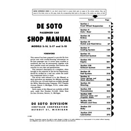 1952 - 1953 Desoto Shop Manual S16, S17, S18