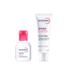 Bioderma, Rutina para Piel Sensible, Kit Sensibio Ar Cream 40 Ml  Sensibio H2o 100 Ml, Calma e Hidrata la Piel                                        