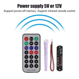 Sanpyl Placa decodificadora de MP3, Bluetooth MP3 WMA WAV Ape Placa decodificadora de música sin pérdidas Soporte Radio FM Lectura de Disco USB, Soporte para Leer Disco USB, Leer Tarjeta de Memoria