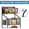 Nisorpa 4-Tier Retail Snack Display Rack, Metal Supermarket Candy Display