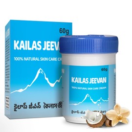 Kailas Jeevan Herbal & Natural Skincare Cream - 100% Natural Face Cream, Chemical-Free Cream, Skin Moisturizing Cream, Cracked Heel & Skin Soothing Cream, Nourishing Cream - 60g (2 Ounce, 3 Pack)