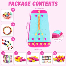 GTNCE Friendship Bracelets Craft Set for Girls, DIY Bracelets Make Your Own Set for Children Aged 6-12 Years, Bracelets, Make Friendship Bracelets Yourself, Children's Craft Sets