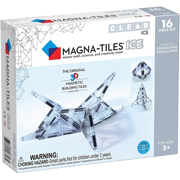 Magna Tiles ICE Set, The Original Magnetic Building Tiles for Creative Open-Ended Play, Educational Toys for Children Ages 3 Years + (16 Pieces)