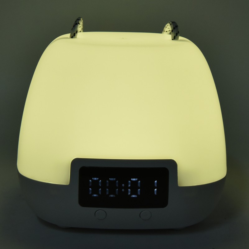 Remote Control Night Light Adjustable LED Portable Bedside Clock Lamp