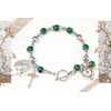 Saint Monica Augustine Rosary Bracelet in Malachite and Stainless Steel