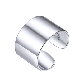 ChicSilver Sterling Silver Toe Rings for Women Non Tarnish Waterproof Toe Ring Sterling Silver Minimalist Open Wide Band Toe Ring