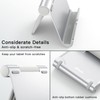 JEDirect Tablet/Smartphone Stand, Adjustable Angle, Portable, Made of Aluminum, Silver