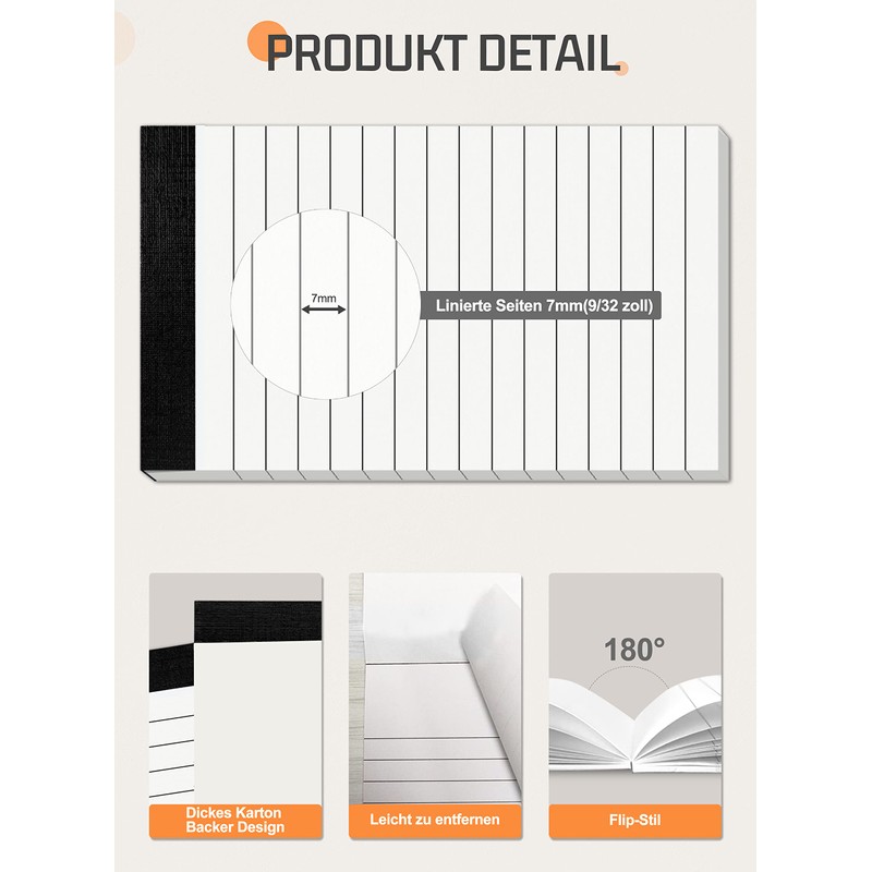 Notepad Small A7 Pack of 8 Notepad A7 Lined Mini
