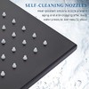 NeierThodore LED 16 Inch Square Shower Head Replacement with Rotatable