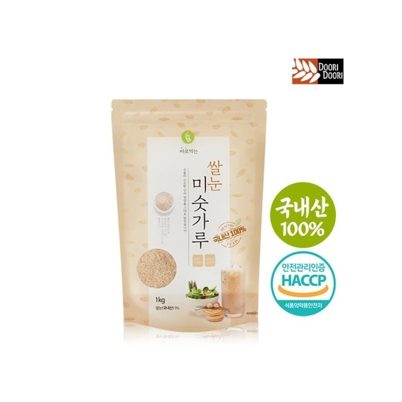 [ONLY국산] 곡물 미숫가루 1kg 검정콩,쌀눈 식사대용 선식 두리두리 [ONLY Domestic]