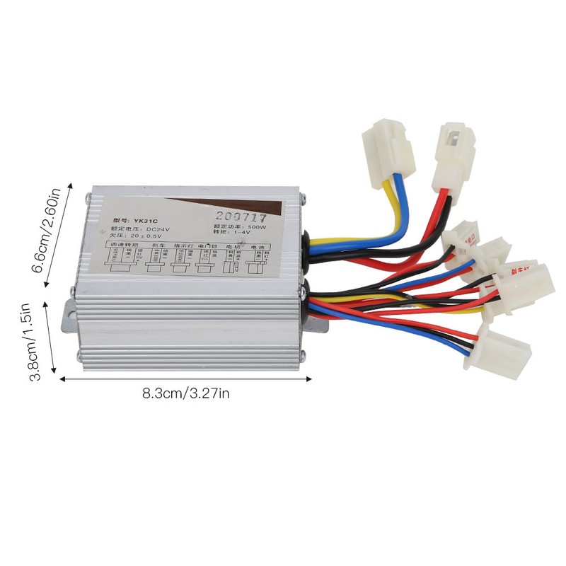 24V 500W Brush Controller with LCD Display Electric Quantity Throttle