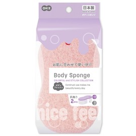 OHE Body Sponge, Height 5.9 x Width 3.5 x Thickness 1.9 inches (15 x 8.8 x 4.9 cm), Pink BC Body Fresh, Rich Foaming, Made in Japan