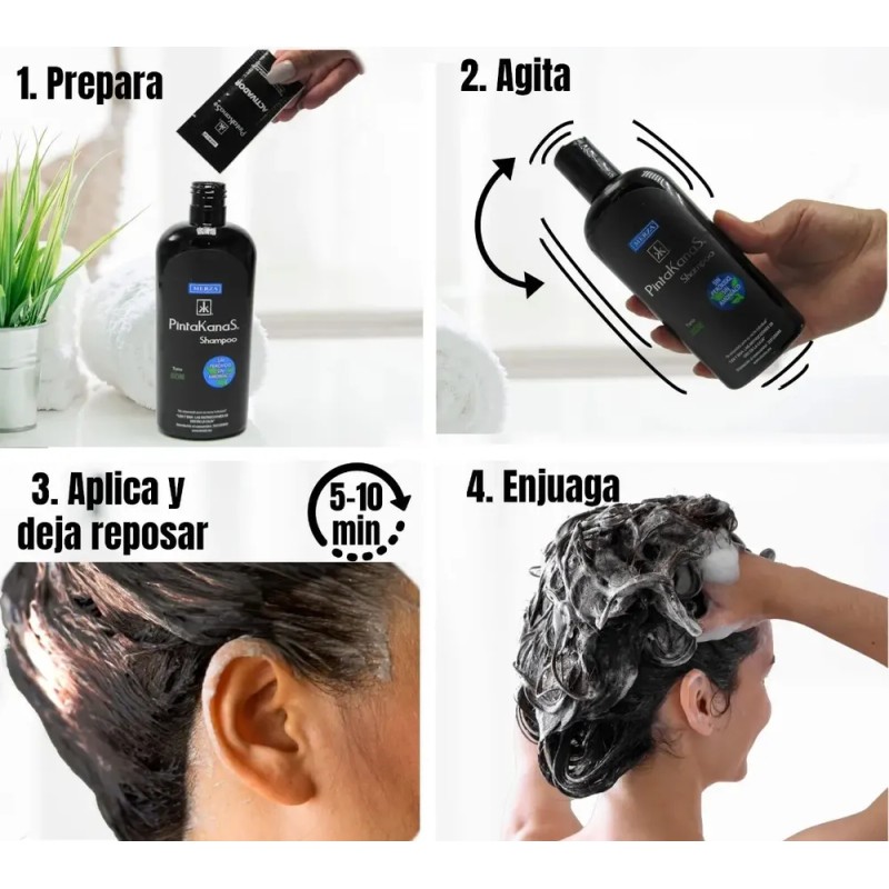 Shampoo Pintakanas 4 Piezas Sin Peroxido Ni Amoniaco