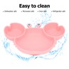 3pcs Toddler Divided Plate Set Silicone Baby Suction Plate Anti