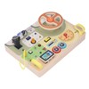 Wooden Steering Wheel Toy Early Educational Stimulation LED Wood Sensory