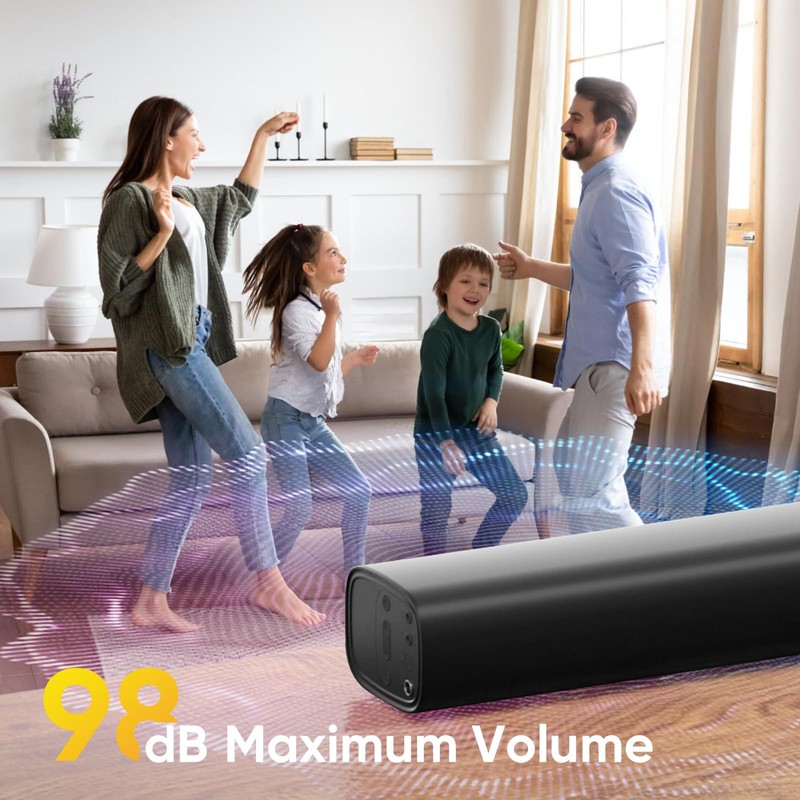 RIOWOIS Sound Bar for Smart TV, Soundbar for TV with