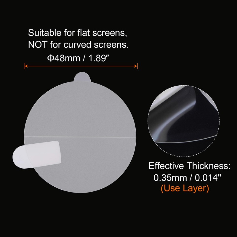 HARFINGTON 5pcs Watch Glass Screen Protectors 48mm Anti-Blue Light TPU