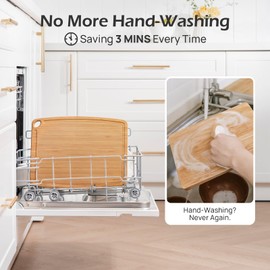 Dishwasher Safe Bamboo Cutting Board 15.4x11.7in – Heat-Resistant Chopping & Charcuterie Board with Juice Groove, Durable Lightweight Kitchen Essentials for Meat, Vegetables, Ideal Gift, Easy Clean