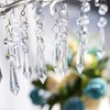 20pcs 55mm Chandelier Icicle Crystal Prism Suncatcher,Clear Chandelier Crystals Replacement,Crystals