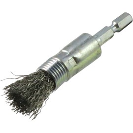 Yanase ESUN15 Impact End Brush [0.25 inch (6.35 mm) Axis] Stainless Steel Wire Diameter 0.6 x 1.2 x 0.25 inches (15 x 30 x 6.35 mm)
